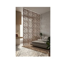 Lazer Kesim Paravan, Ahşap Separatör, Oda 4'lü Panel Levha Model05 40 X 40 Cm