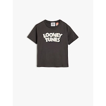 Koton Tişört Lisanslı Looney Tunes Baskılı Kısa Kollu Pamuklu Antrasit 5wmb10282tk 939 Antrasit