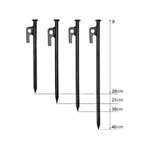 Novahub 4 Adet 25cm Kamp Gölgelik Zemin Çivi Seti 4 Pcs 25cm Açık Hava Rüzgar Geçirmez Tentesi Aksesuarı Çok Renkli