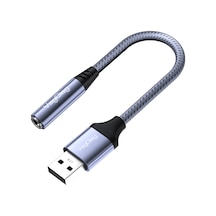 Veggieg Usb-a To 3.5mm Jack Aux Mikrofon Destekli Dac Chip Hifi Ses Kartı