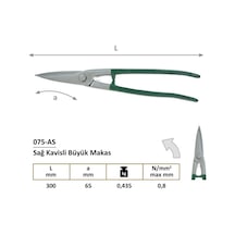 075-as Sağ Kavisli Olukçu Makas
