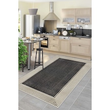 West Home Makinede Yıkanabilir Kaymaz Taban Leke Tutmaz Salon Halısı Mutfak Halısı Balkon Halısı Ve Yolluk Wh 592 Black