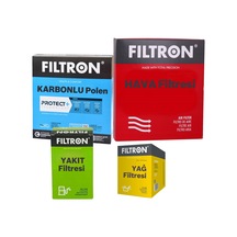 Filtron Renault Captur 1.5 Dci Filtre Bakım Seti 2013-2019 4lü Karbonlu