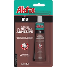 Akfıx 610 Pu Expres Montaj Yapıştırıcı 50ml Sıvı Çivi Şeffaf Şeffaf