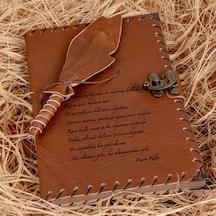 Kişiye Özel Mesajlı Deri Defter