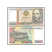Peru 1988 Yılı 1000 Intıs Kağıt Para Çil Unc Koleksiyon Para