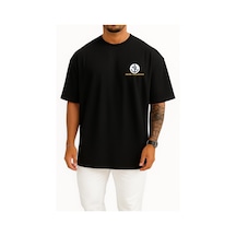 Bahriyeli Collection Oversize Kişiye Özel - Kendin Tasarla Cep Tasarımlı Unisex T-shirt SIYAH