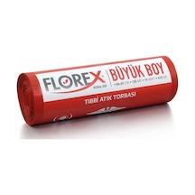 Florex Baskılı Büyük Boy Atık Torbası 10 Adet Kırmızı 60 x 85 CM