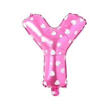 Y Harf Pembe Folyo Balon 16 İnç 36 Cm PEMBE