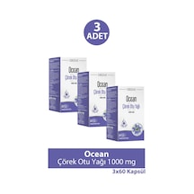 Ocean Çörek Otu Yağı 1000 Mg 60 Kapsül 3 Adet