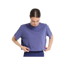 Sportive Sedona Cropped Kadın Mavi Günlük Stil T-shirt 25kk1034-mvı 1776546 Mavi