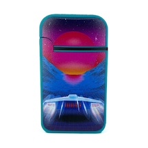 Zengaz Cool Tasarım Jet Alev Çakmak - Spaceship Turkuaz