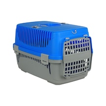 Pribor Hz-100 Kedi Köpek Evcil Hayvan Taşıma Çantası Box Orta Boy Çok Fonksiyonlu Mavi Gri