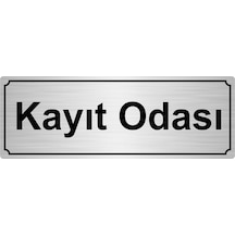 Kayıt Odası Yönlendirme Levhası 7Cmx20Cmgümüş Renk Metal