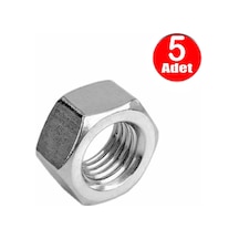 Aletçantam M20 Somun Dın 934 Beyaz Galvanizli Somun -5 Adet