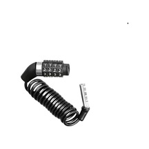 Carub Spiralli Şifreli Bisiklet Ve Motosiklet Kilidi, 4 Haneli Kombinasyon, Siyah, 4x1200mm Çok Renkli