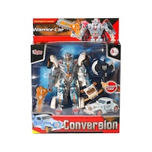 Hw-668-1-2 Işıklı Dönüşebilen Robot Araba -vardem Gümüş