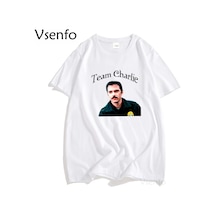 Flood Of Style Baba Kuğu Klasik Alacakaranlık T Shirt Charlie Kuğu T-shirt Pamuk Bella T-shirt Kısa Kollu Te Beyaz