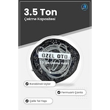 Çelik Araç Çekme Halatı 3.5 Ton Karabinalı Oto Yol Yardım Taşıma