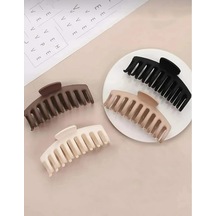 Mandal Toka Kadın Siyah Kahve Kadın Çocuk Mandal Toka, Lastik Toka Seti, Toka Organizer, Toka, Kız Çocuk Toka, Kadife Toka 11cm 4'lü Set Diğer