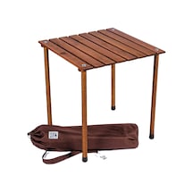 Bag The Joy Ahşap Katlanır Kamp Masası Kahverengi 50 x 50 x 50 CM Kahverengi