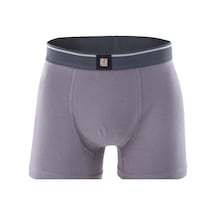 3 Lü Redzone Pamuk / Lycra Füme Erkek Boxer Füme