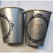 Bardak Karton 8li Gümüş Yıldızlı