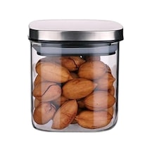 450 Ml Metal Kapaklı Borosilikat Cam Kavanoz, Silikon Contalı Kuru Gıda Saklama Kabı, Kahve Çay Baharat Kuruyemiş Diğer