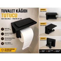 Modern Tuvalet Kağıdı Tutucu Siyah