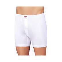 6 Adet Şahinler Erkek Penye Short Boxer Düz Renk Ve Desenli E010 Beyaz