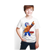 Startmore Brawl Stars - El Primo - Erkek Çocuk Beyaz Dijital Baskılı T-shirt E-05