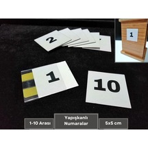 Şeffaf Etiket Yapışkanlı İsimlik Etiketlik Ve 1-10 Arası Numaralar Peçetelik