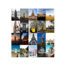 Tarihi Binalar, Architecture Poster Seti-20 Adet A5