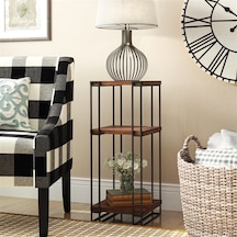 Leman Dekoratif Metal Yan Sehpa