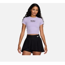 Sportswear Gel Cropped Short-sleeve Kadın Tişört Mor