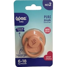 Wee Baby Pure Yuvarlak Uçlu Emzik 6-18 Ay No:2 Turuncu K:699 Turuncu