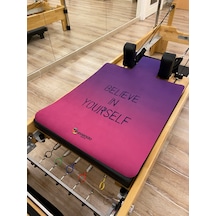'belıeve In Yourself' Pembe Sloganlı Pilates Reformer Mat Pilat