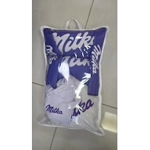 Milka Beyaz Süper Set Dörtlü Servis Kılıfı + İkili Yastık Ve Kemer Kılıfı +vites Poları