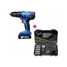 Bosch GSB 180-LI 18V 2AH Darbeli Tek Akülü Vidalama Şarjlı Matkap + 103 Parça Karışık Aksesuar Seti