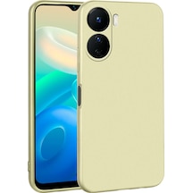 Vivo Y16 Kılıf Klfs Premier Silikon Kapak - Gold Gold