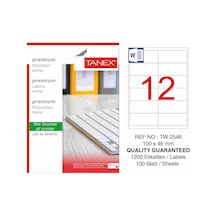 Tanex Tw-2546 100X46MMx100Ad. Lazer Yazıcı Etiketi