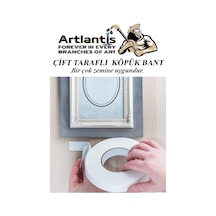 Tr Çift Taraflı Bant Köpük Bant 45mm X 2mt 1 Adet Çerçeve Tablo Halı Yapıştırma Bandı İç Ve Dış Mekan Sü