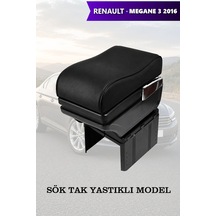 Renault Megane 32016 Uyumlu Lüks Tip Siyah Renk Küllüklü Bardaklıklı Kol Dayama