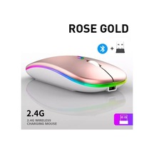 Kablosuz Bluetooth 2.4 GHz USB Şarj Edilebilir RGB Optik Mouse