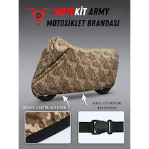 Army Kamuflaj Desenli Suya Ve Güneş Işınlarına Dayanıklı Motosiklet Brandası