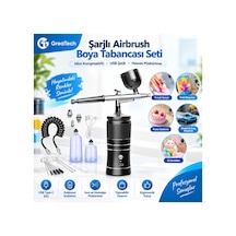 Airbrush Boya Tabancası Seti Kompresörlü Tırnak Sanatı, Hobi Boyama, Pasta Süs, Nemlendirici Sprey - 929906542