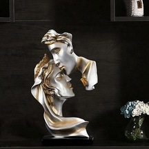 Koleksiyon Reçine Heykeli Çift Süsleme İle Salon Düğün Partisi İçin Soyut Sanat Romantik