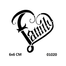 Airbrush Tattoo Family Aile Sembolü Yapışkanlı Stencil Süsleme Ve Boyama Kalıbı