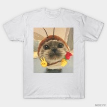 Flood Of Style Böcek Kostümlü Sevimli Kedi Komik Meme Gül Tutan Sevimli Kedi Erkekler Ve Kadınlar İçin %100 Çok Renkli