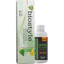 Biostyle Bitki Özlü Argan Ve Keratin 008 Mavi 1 Adet 60 Ml Saç Boyası + 1 Adet 90 Ml Oksidan